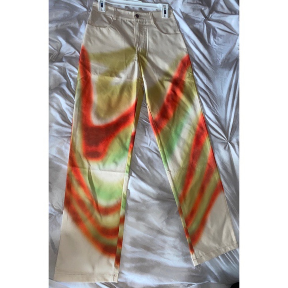 Casual Color-Block Ombré/tie-dye Pants